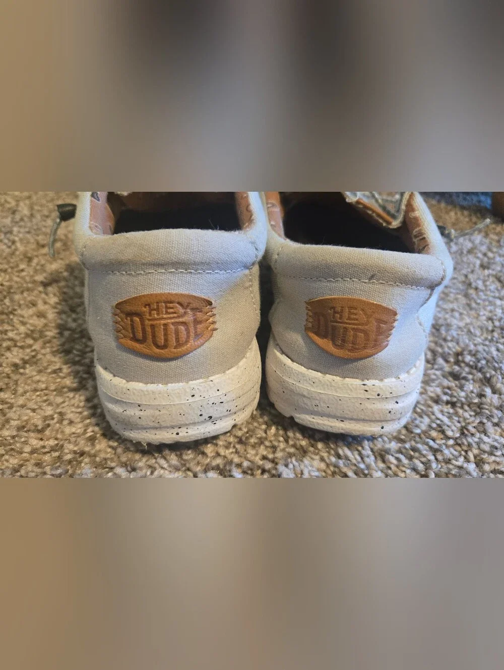 Big Kid Hey Dude Casual Canvas Slip-On Shoes in Light Gray
